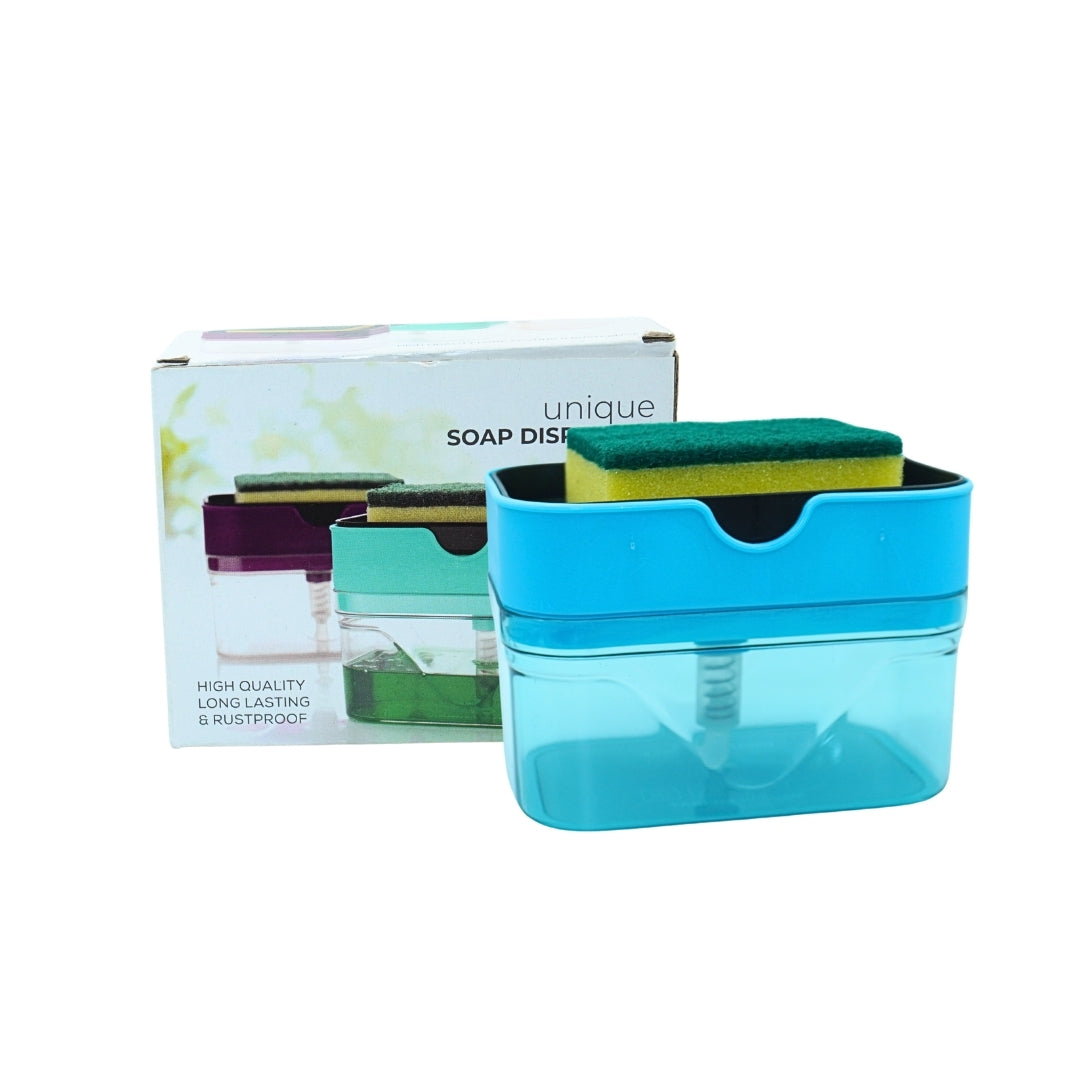 DailyNeedDeals 2-in-1 Manual Dish Soap Dispenser and Sponge Holder