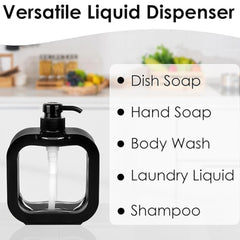 DailyNeedDeals Modern Square Versatile Liquid Dispenser - Black