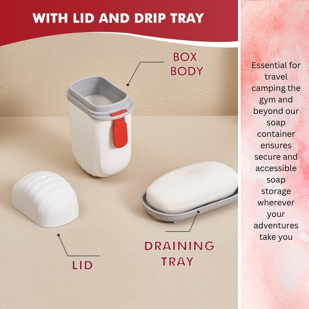DailyNeedDeals Travel Soap Case with Drainage Tray - Keep Soap Dry