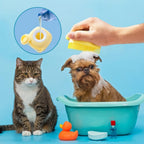 DailyNeedDeals 2-in-1 Pet Shampoo Dispenser & Massaging Bath Brush for Dogs & Cats