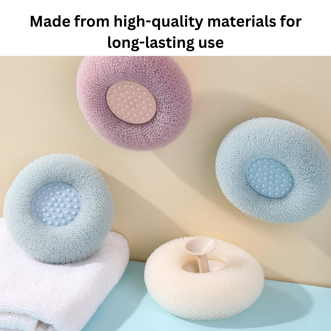 DailyNeedDeals Soft Exfoliating Bath Sponge with Built-in Massager