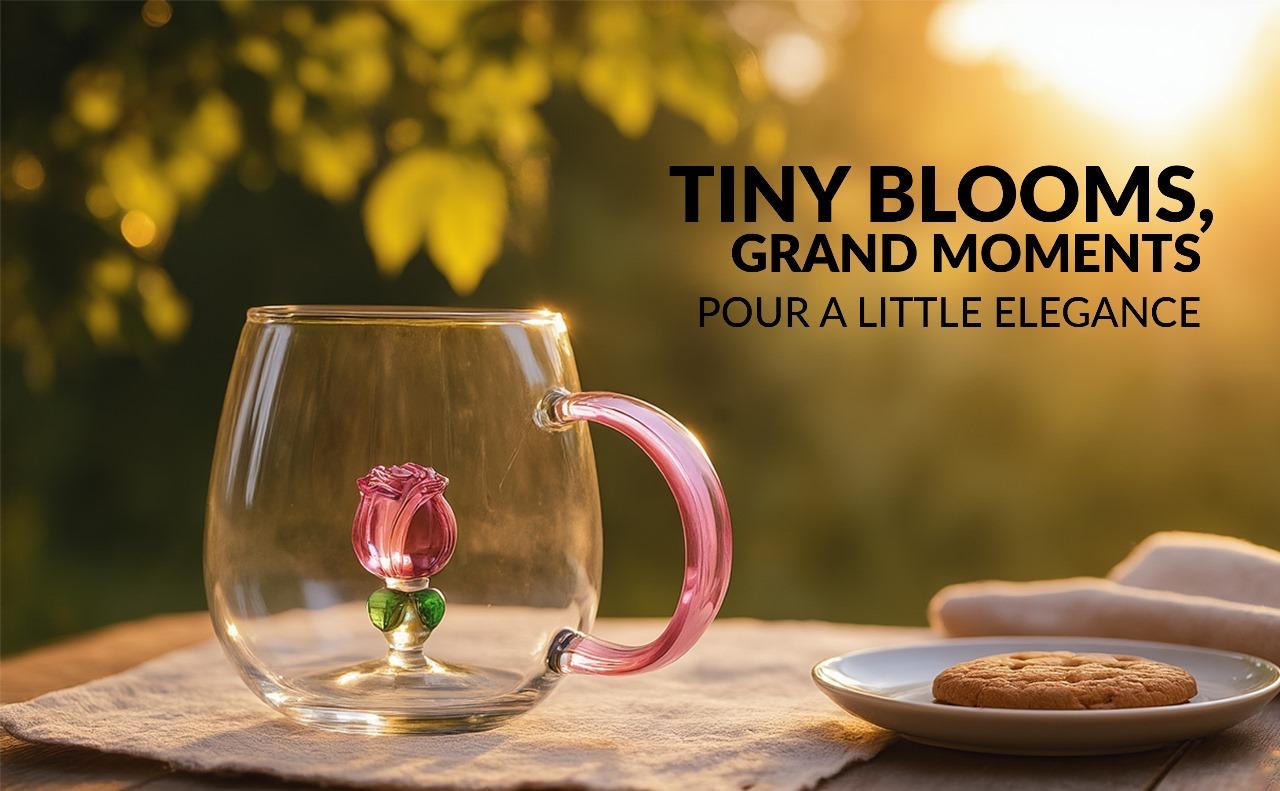 🌹 Elegant Glass Rose Mug – Sip in Style 🌹