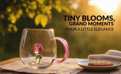 🌹 Elegant Glass Rose Mug – Sip in Style 🌹