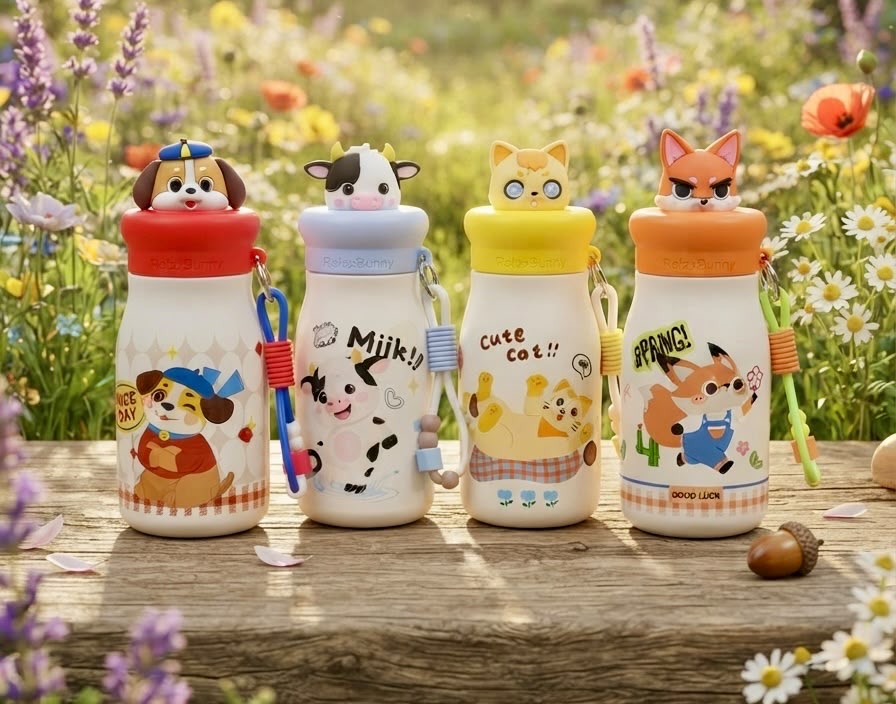 Chiku Tom Animal Silicone Bottle 500 ML Insulated Hot and Cold 12HR