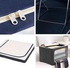 66 Liter Storage Organizer- Dark Blue Polkadot