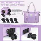 ROLLING DUFFLE BAG WITH WHEELS (EXPANDABLE)