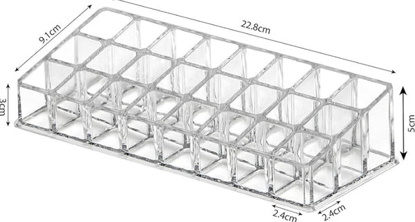 24 Compartment Acrylic Lipstick Stand/Organiser