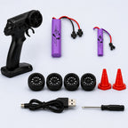 1:16 RC Drift Racing Car with LED Lights, 2.4GHz Remote, Extra Tyres & Racing Cones