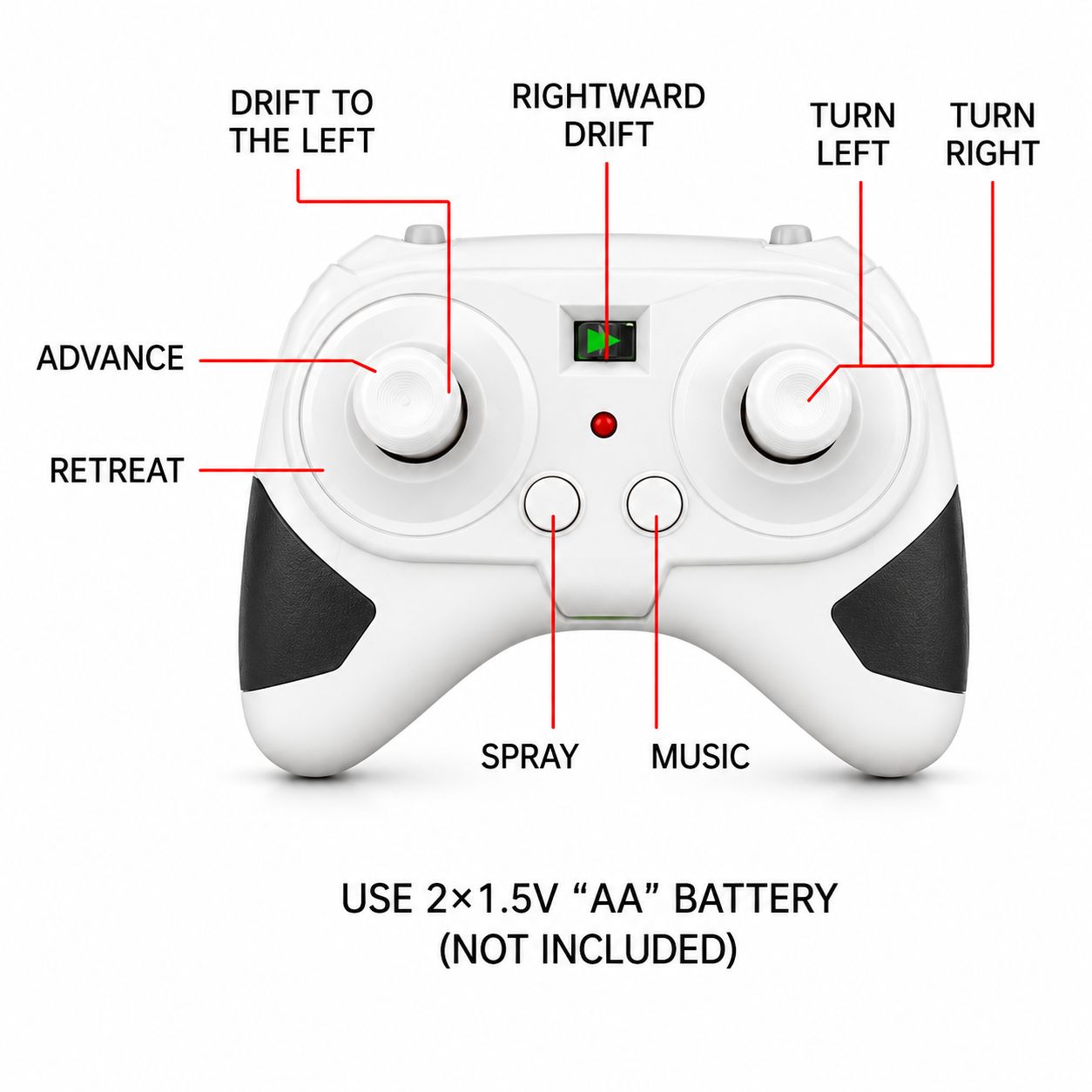4WD Remote Control Stunt Car with 360° Rotation, Spray Mist & LED Lights, Double-Sided RC Drift Car Toy