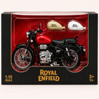 Royal Enfield Classic 350 1:15 Scale Die-Cast Bike Toy with Pull-Back Action & Extra Fuel Tanks