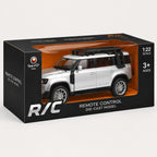 Defender Style 1:22 Die-Cast RC SUV Model with Lights, Openable Doors & Roof Rack