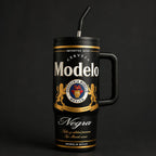 600ML Beer Can Style Tumbler with Handle & Straw – Premium Travel Mug for Cold Drinks