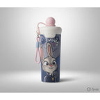 Cute Cartoon Kids Straw Water Bottle with Wrist Strap – Portable School Sipper Bottle