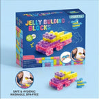 Jelly Building Blocks 40 Pcs Soft Transparent Blocks for Kids