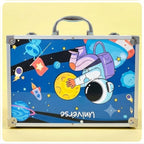 Kids Unicorn Printed Metal Storage Briefcase with Lock