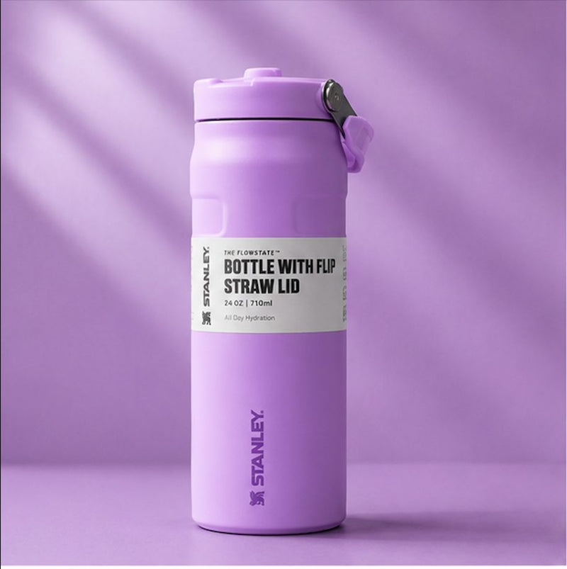 Stanley Style Bottle with Flip Straw Lid