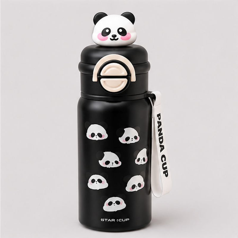Panda Design Kids Water Bottle with Strap