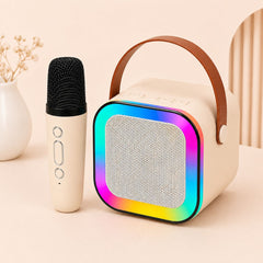Portable Karaoke Speaker with Wireless Microphone & RGB Lights