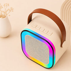 Portable Karaoke Speaker with Wireless Microphone & RGB Lights