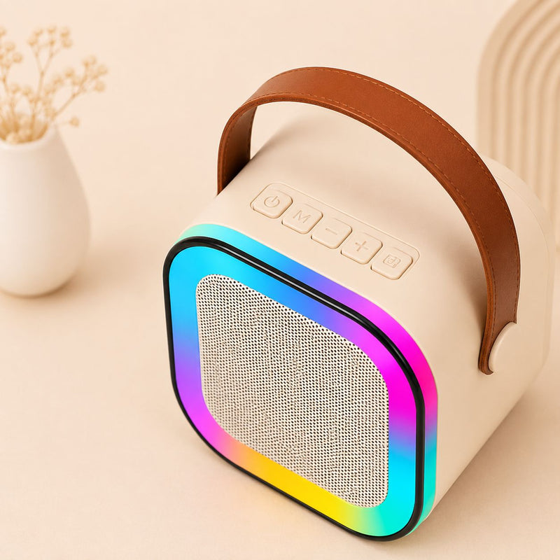 Portable Karaoke Speaker with Wireless Microphone & RGB Lights