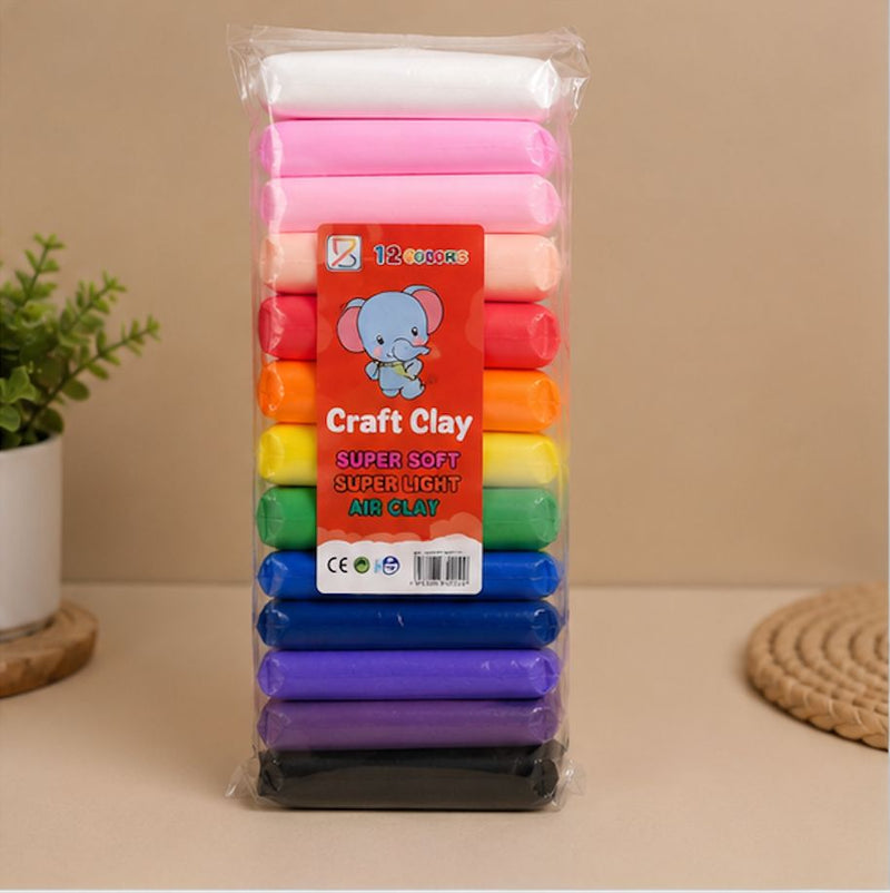 12 Colors Soft Air Clay Set