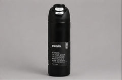 Owala Style Push Button Insulated Water Bottle with Built-in Straw