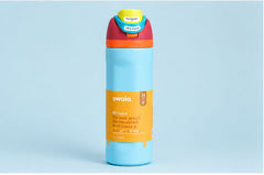Owala Style Push Button Insulated Water Bottle with Built-in Straw