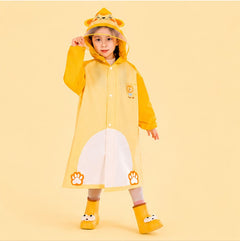 Kids Cartoon Hooded Raincoat