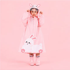 Kids Cartoon Hooded Raincoat