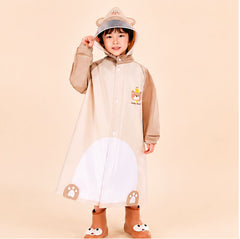 Kids Cartoon Hooded Raincoat