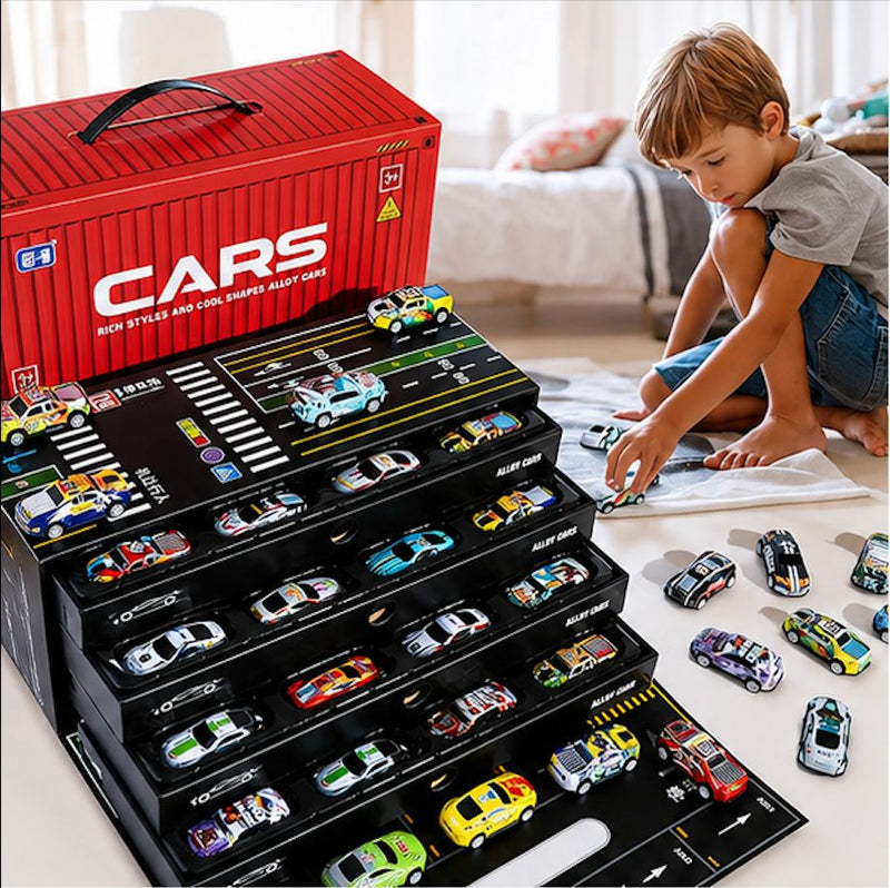Cars Alloy Car Storage Box Track Set