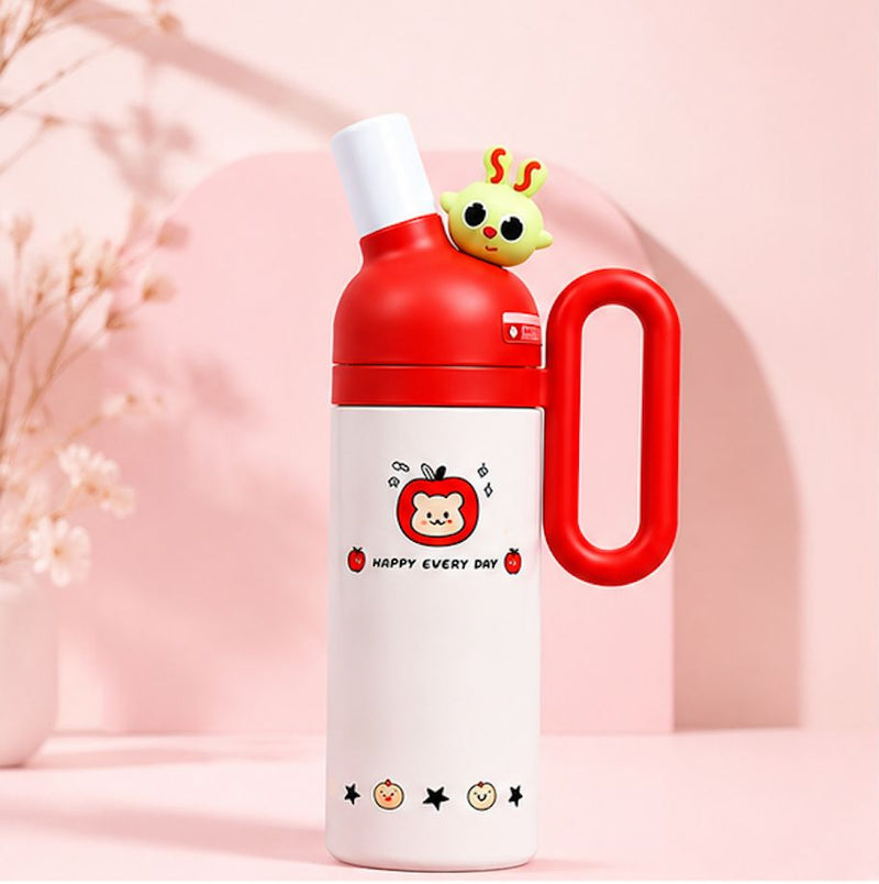 Cute Cartoon Kids Water Bottle with Handle – Leak-Proof School Water Bottle for Boys & Girls