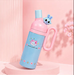 Cute Cartoon Kids Water Bottle with Handle – Leak-Proof School Water Bottle for Boys & Girls