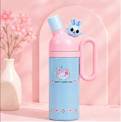 Cute Cartoon Kids Water Bottle with Handle – Leak-Proof School Water Bottle for Boys & Girls