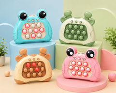 Cute Frog Pop It Game Toy for Kids – Handheld Sensory Toy with Light & Sound