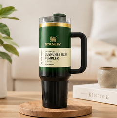 40oz Floral Insulated Quencher Tumbler with Handle & Straw
