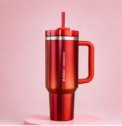 40oz Floral Insulated Quencher Tumbler with Handle & Straw