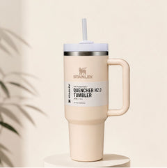 40oz Floral Insulated Quencher Tumbler with Handle & Straw