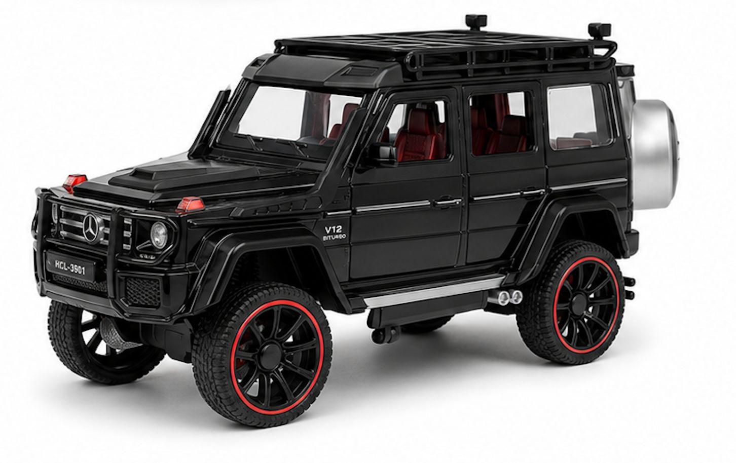 1:22 Die-Cast Remote Control SUV Car with Smoke Effect, Openable Doors & LED Lights – RC Toy Car for Kids