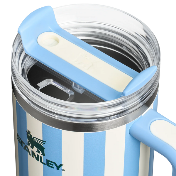 Stanley Quencher H2.0 Cup with Handle and Straw, 40 oz | Flowstate 3-Position Lid | Cup Holder Compatible for Travel | Insulated Stainless Steel Cup | BPA Free | Peach Whip Cabana Gloss